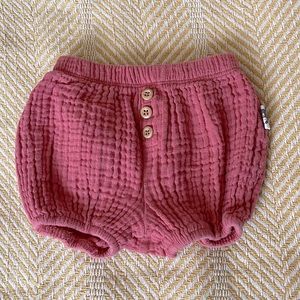 Rabbit Bear Organic Gauze Bloomers Bubble Shorts Baby Girl 3-6mo